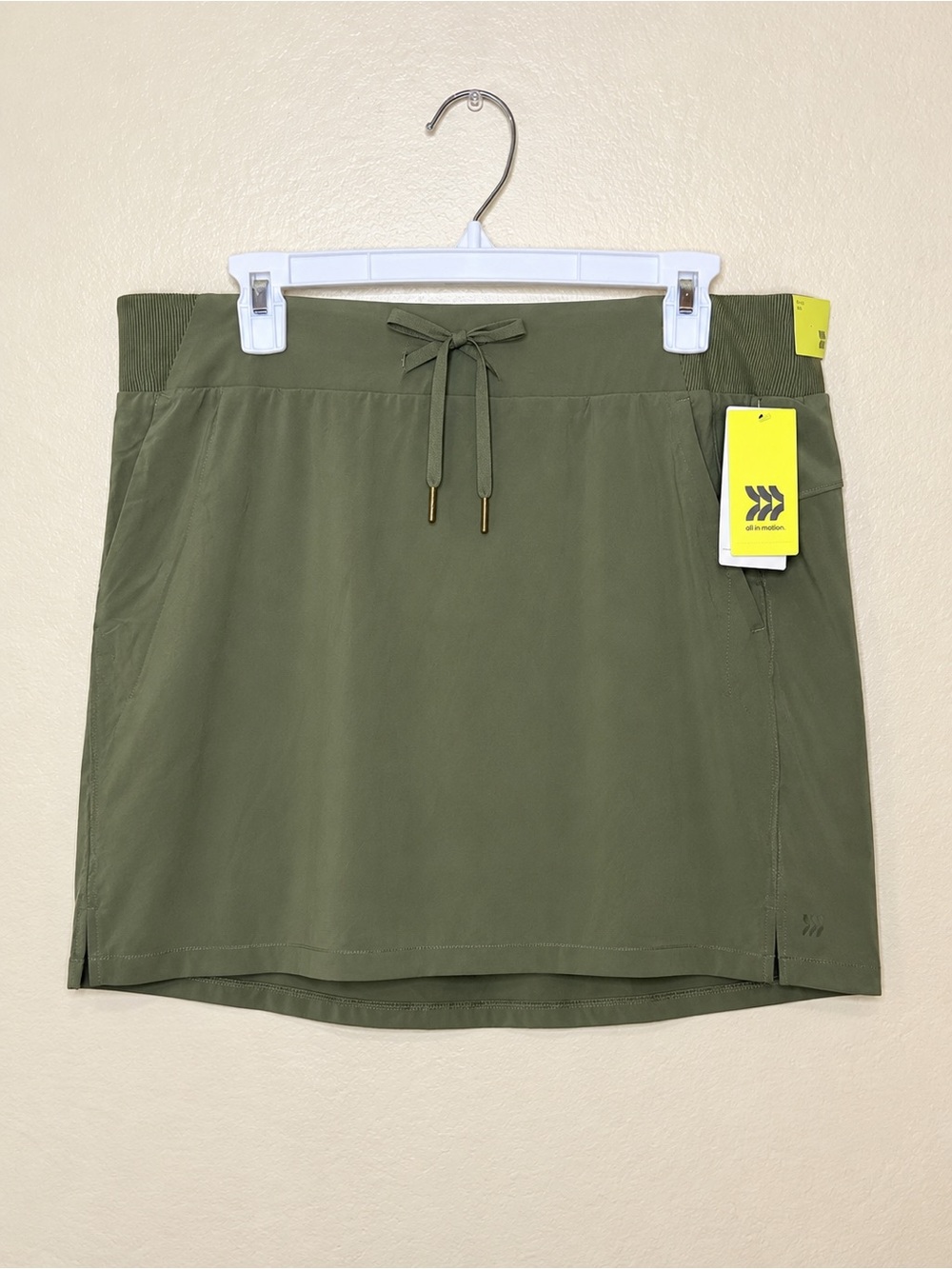 all in motion Olive Drawstring Active Skort